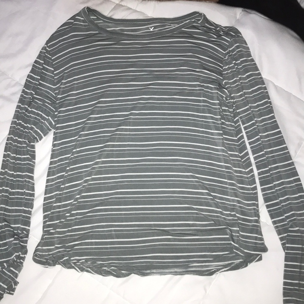 striped american eagle shirt